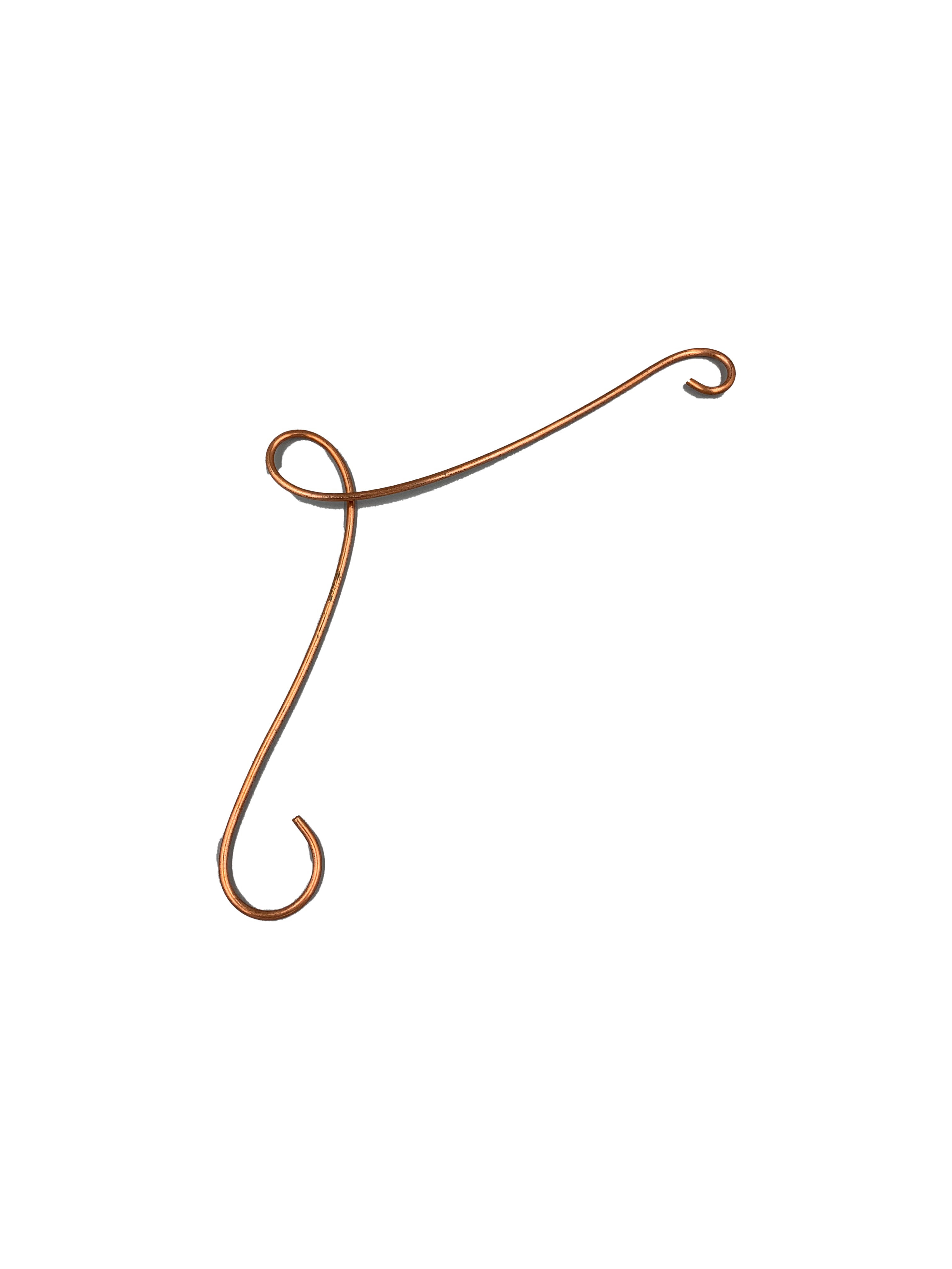 Copper Single Hanger Looped Style 8"