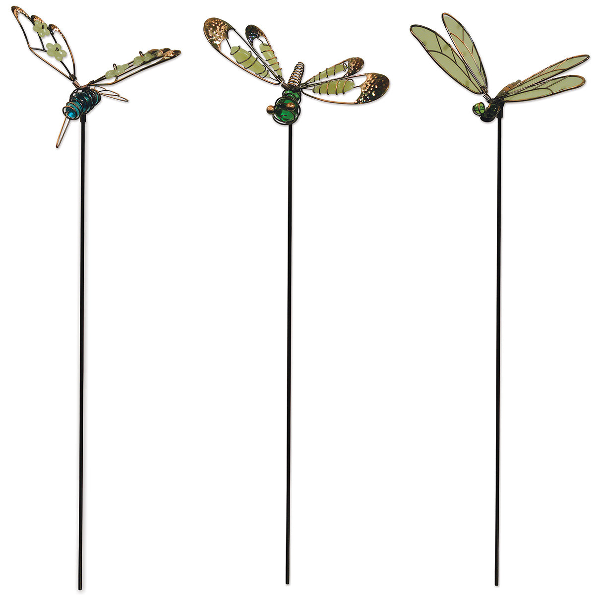 Sunset Vista dragonfly glow-in-the-dark garden picks, product photo