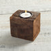 Wood Block Candle Holder alternate angle