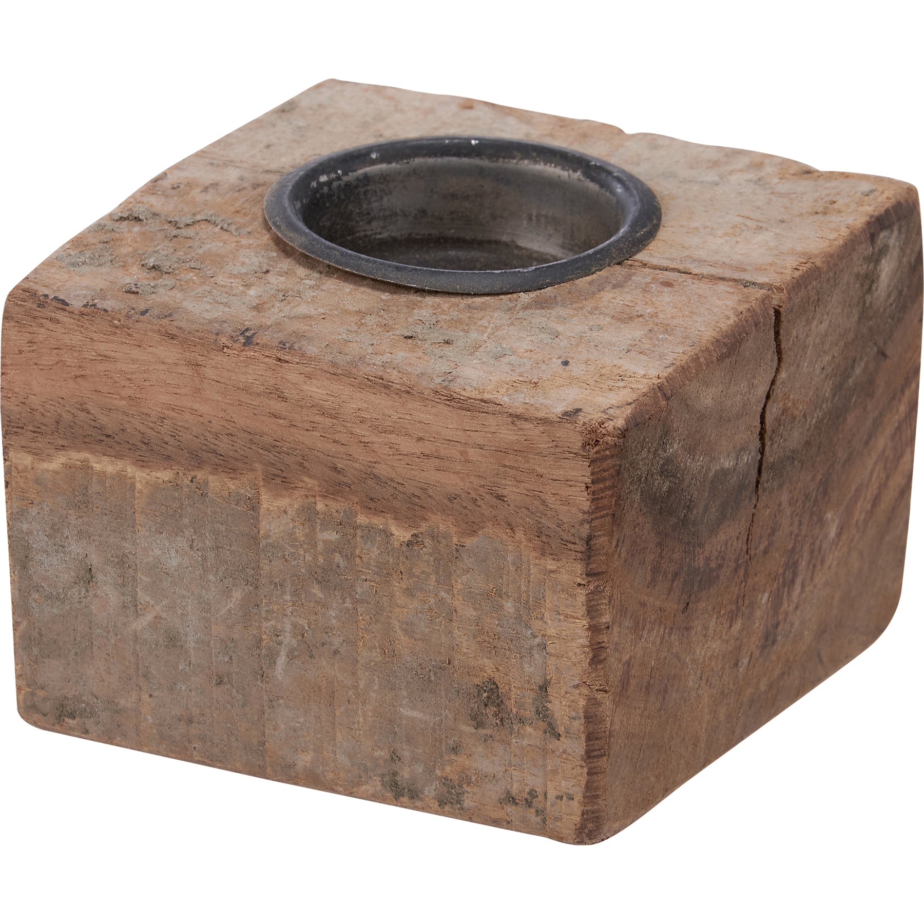 Wood Block Candle Holder styled display