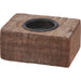 Wood Block Candle Holder closeup