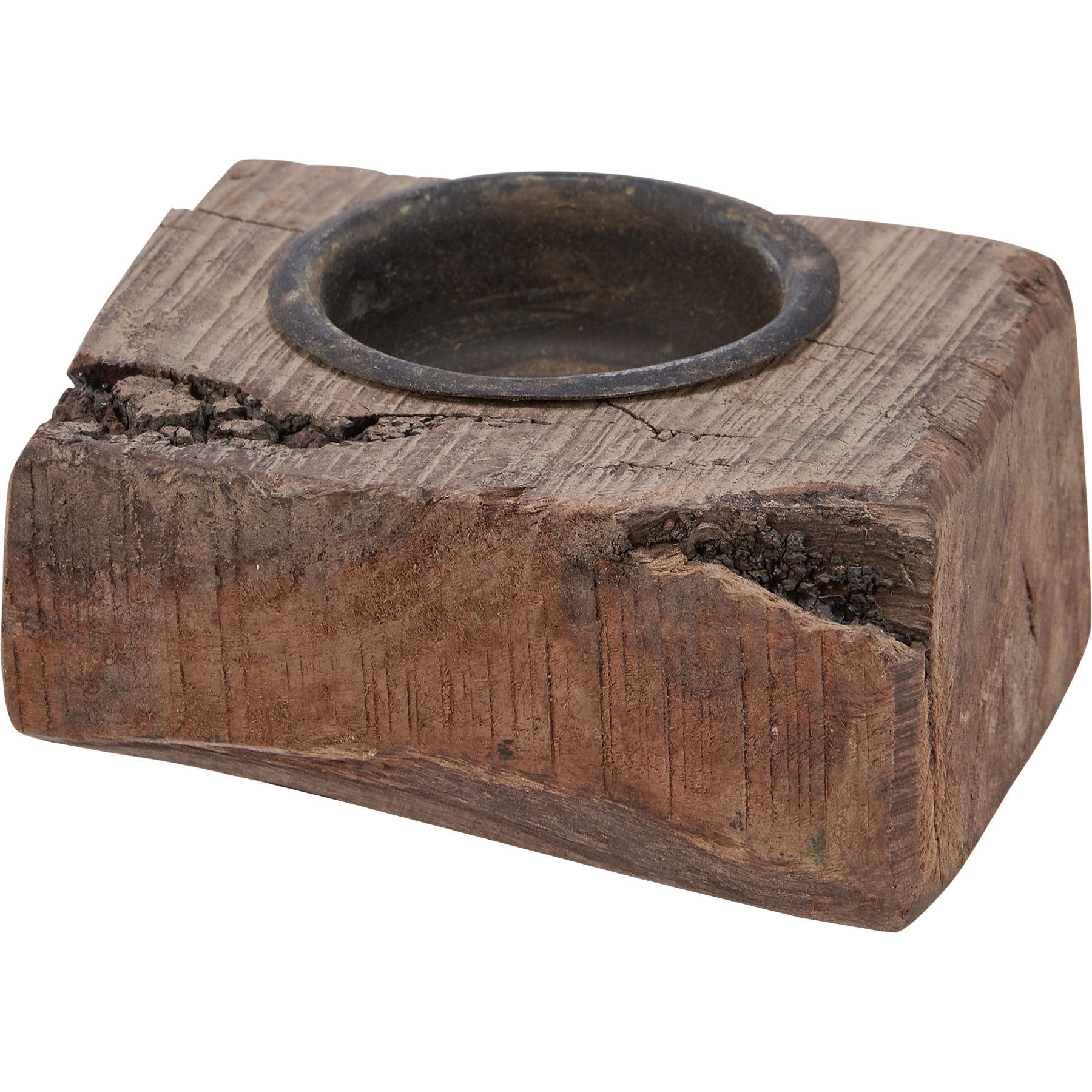 Wood Block Candle Holder scale reference