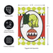 Evergreen Christmas Monster Ornament burlap garden flag, alternate view