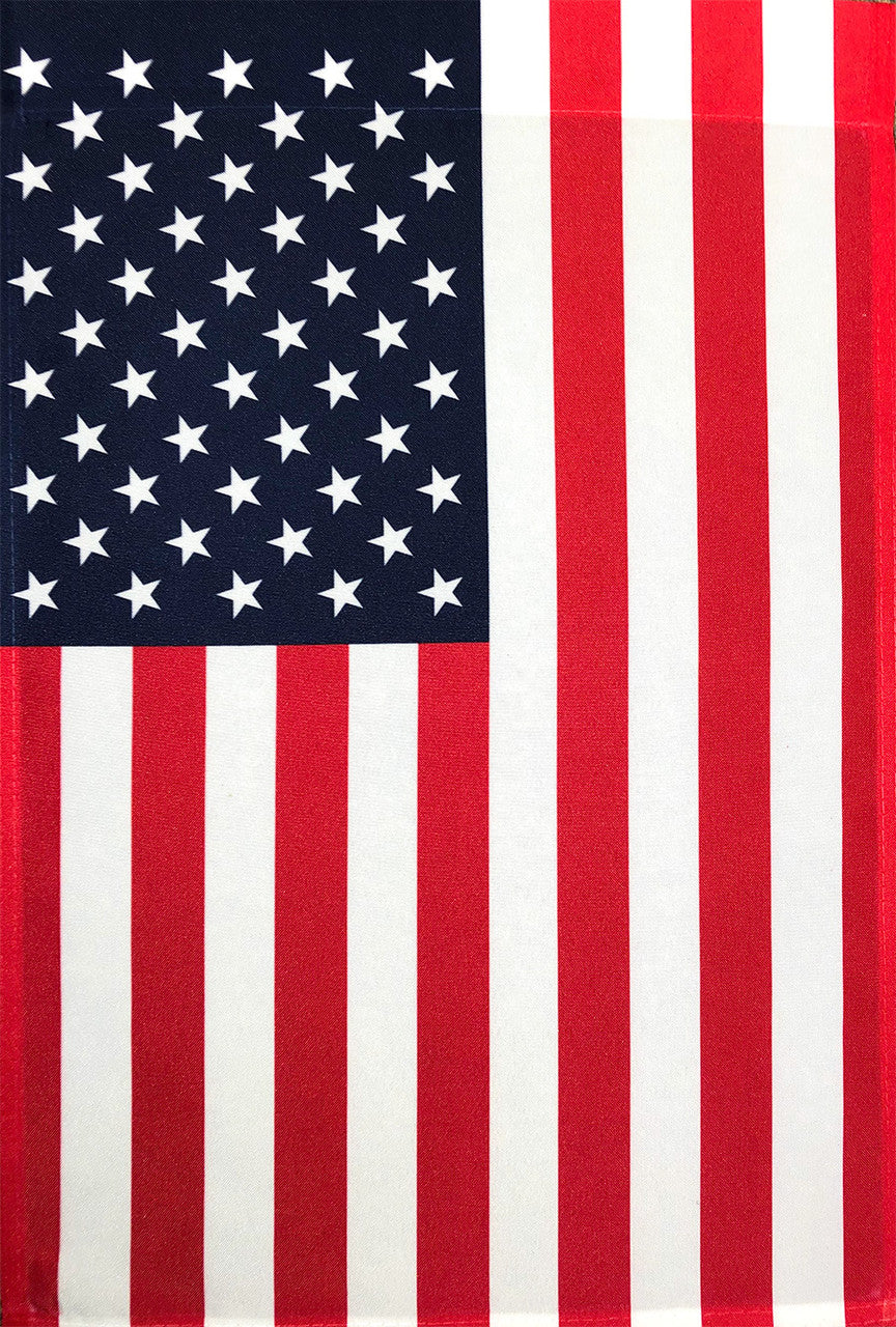 American Flag Garden Flag detail - Briarwood Lane, red white and blue stars and stripes