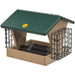 Birds Choice Recycled 4 Qt Hopper w/ Suet - lifted roof view