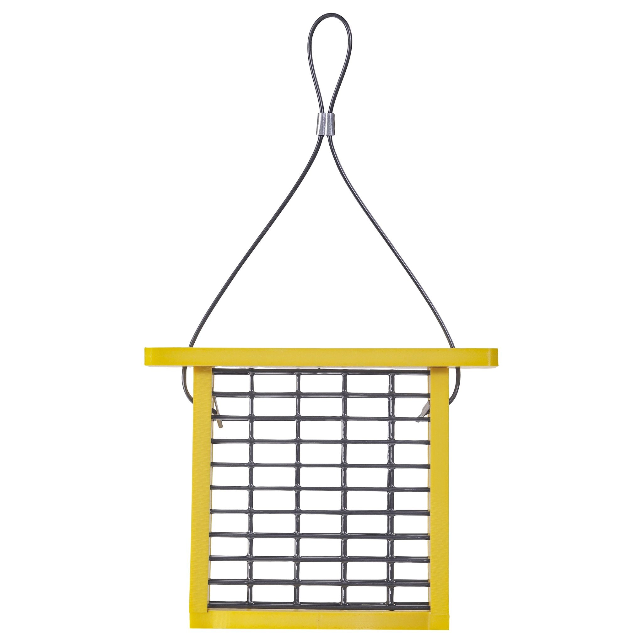 Recycled Plastic Suet Feeder in Yellow - view 2