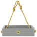 Modern Farmhouse Small Hanging Platform Bird Feeder in Driftwood - view 2