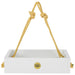 Modern Farmhouse Small Hanging Platform Bird Feeder in White - view 2