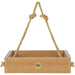 Modern Farmhouse Small Hanging Platform Feeder in Natural Teak - view 2