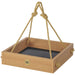 Modern Farmhouse Small Hanging Platform Feeder in Natural Teak - view 1