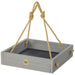Modern Farmhouse Small Hanging Platform Bird Feeder in Driftwood - view 1