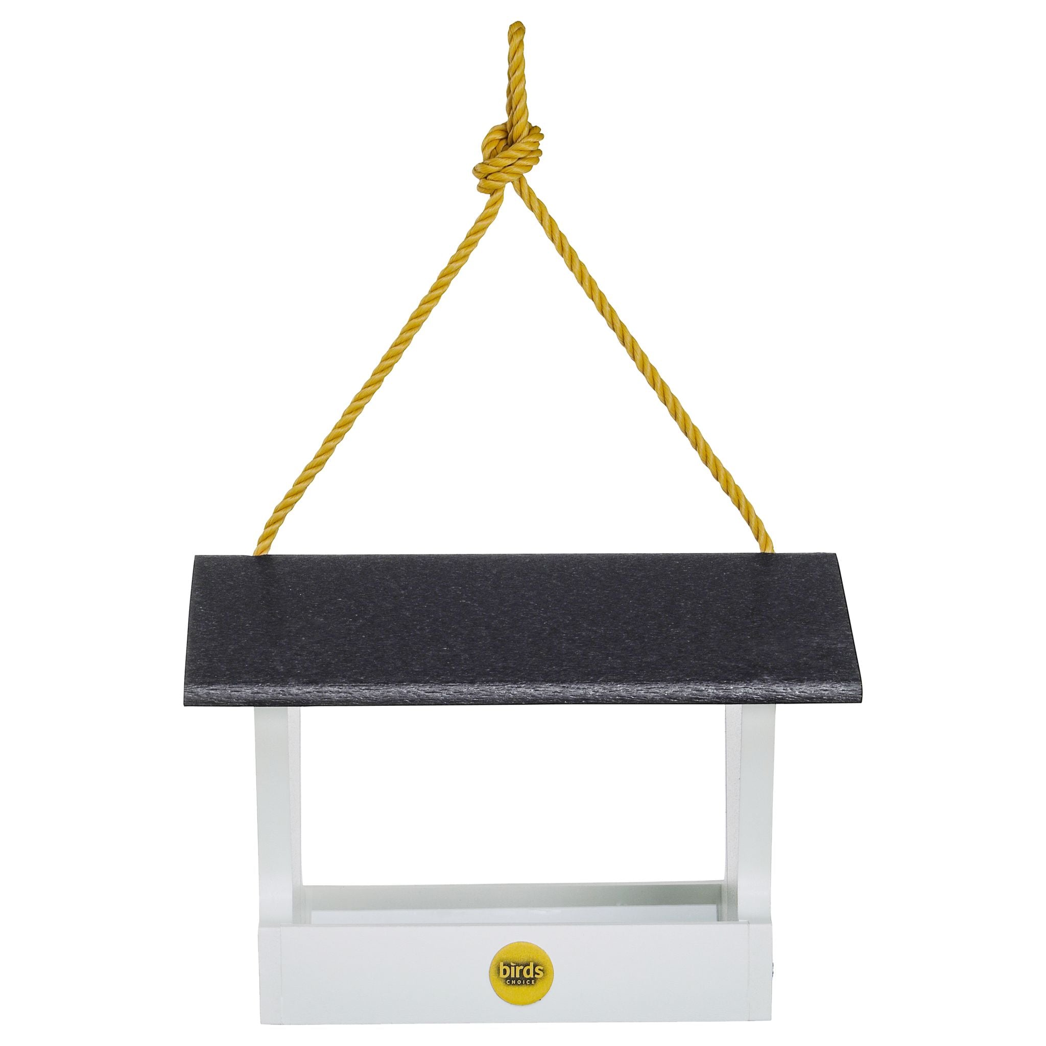 Modern Farmhouse Medium Hopper Feeder in Black and White - side view