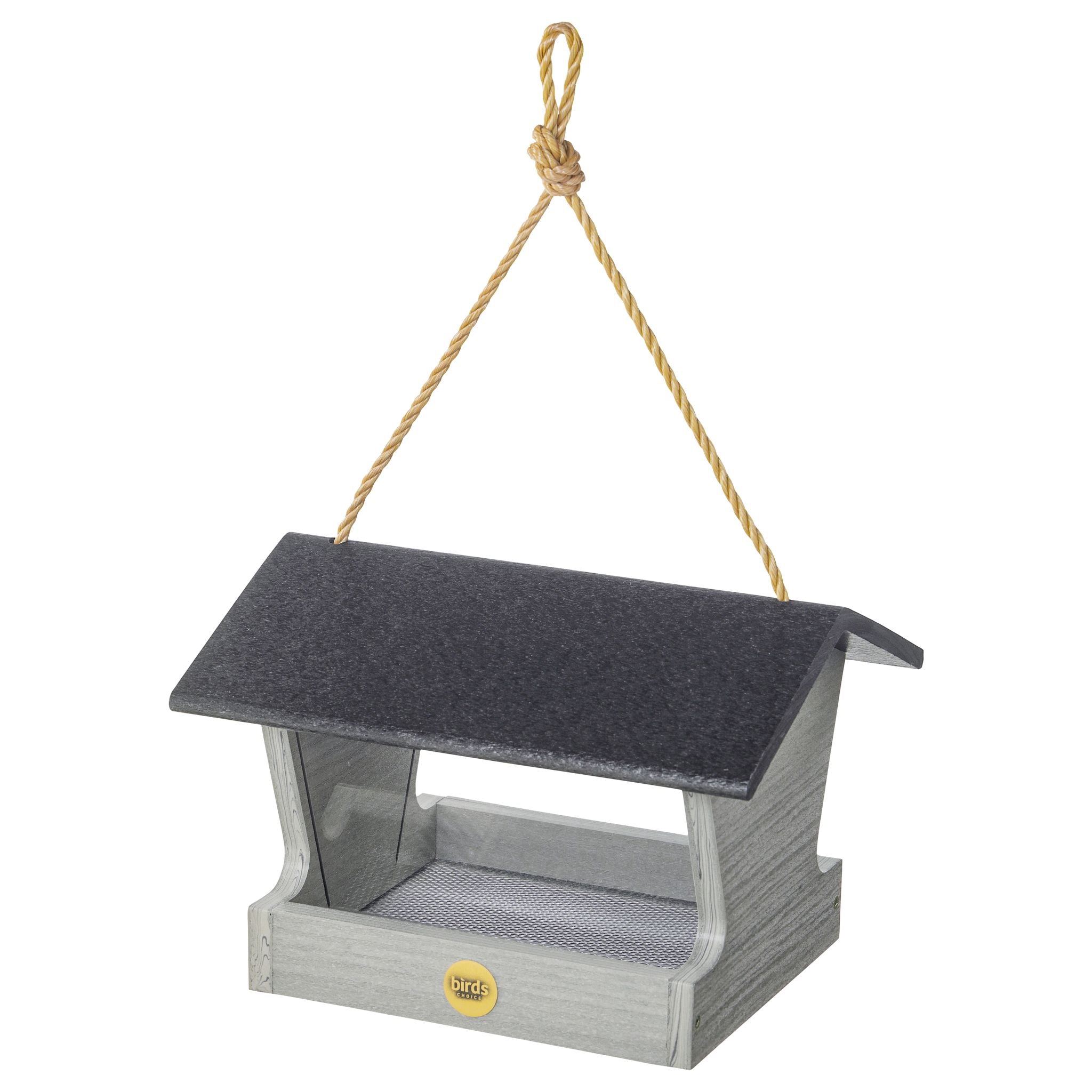 Modern Farmhouse Medium Hopper Feeder in Driftwood - front view
