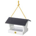 Modern Farmhouse Medium Hopper Feeder in Black and White - front view