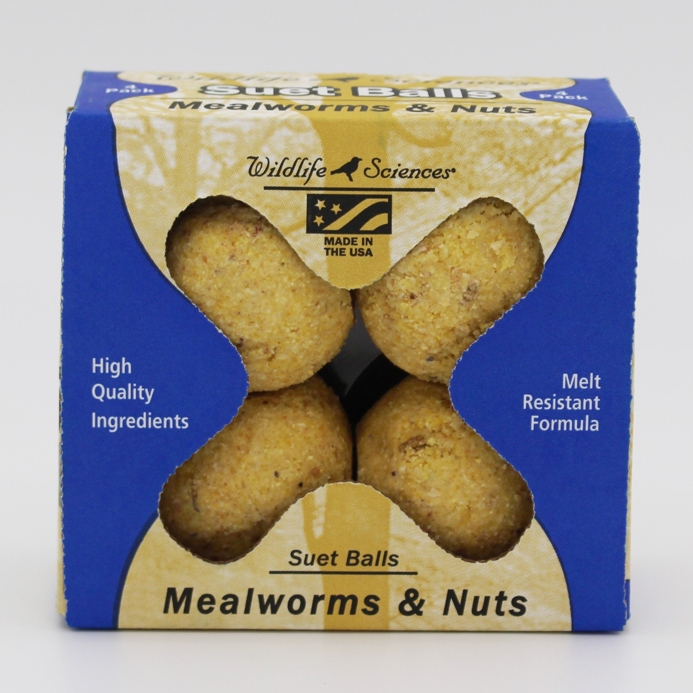 Insects & Nuts 4 Pack Suet Balls Wildlife Sciences