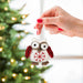 Evergreen fabric owl ornament, main product view