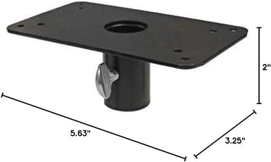 Erva Flange - Pole Top Plate with Hole, alternate angle