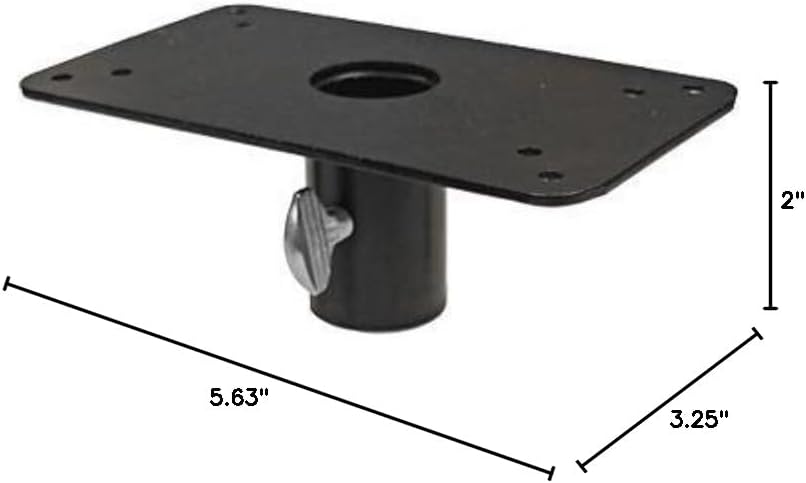 Erva Flange - Pole Top Plate with Hole, alternate angle