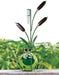 Sunset Vista Large Happy Frog Rain Gauge, frog and cattail detail
