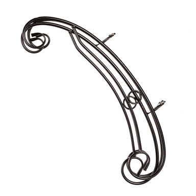 Evergreen Curlicue metal bird bath stand, alternate view