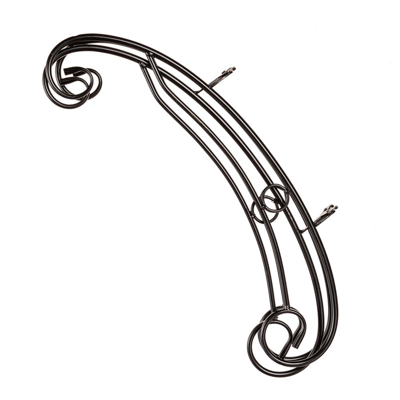 Evergreen Curlicue metal bird bath stand, alternate view