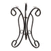 Evergreen Curlicue metal bird bath stand, alternate view