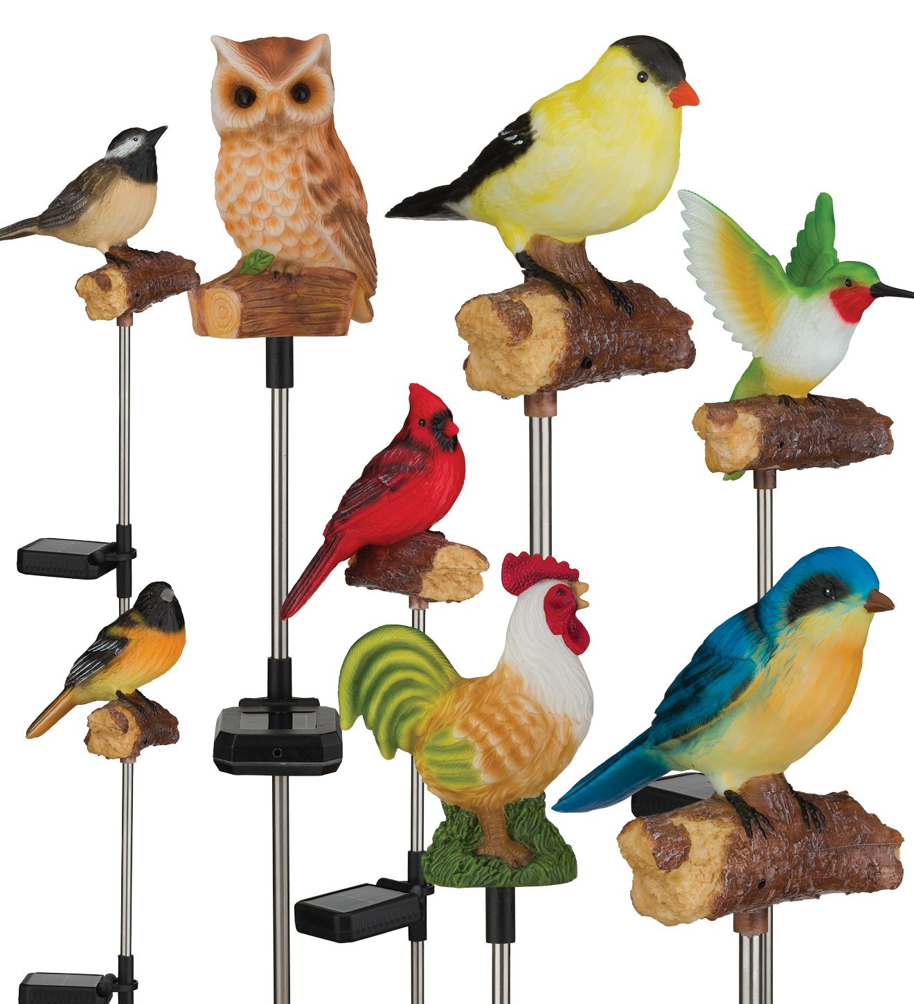Bird Solar Motion Activated Garden Stake