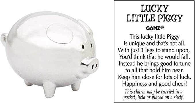 Lucky Little Piggy in Basket Charm