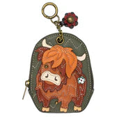 Chala Mini Coin Purse Keychain, faux leather with RFID-protected interior