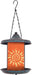Sunset Vista Suncatcher hanging bird feeder, orange glass sun, full view