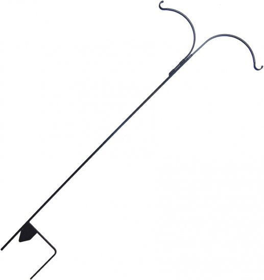 Erva 93 inch double arm shepherd's hook, full staff view showing both arms