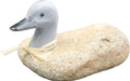 6 inch Boulder Duck hand-carved natural stone garden statue by Stone Age Creations