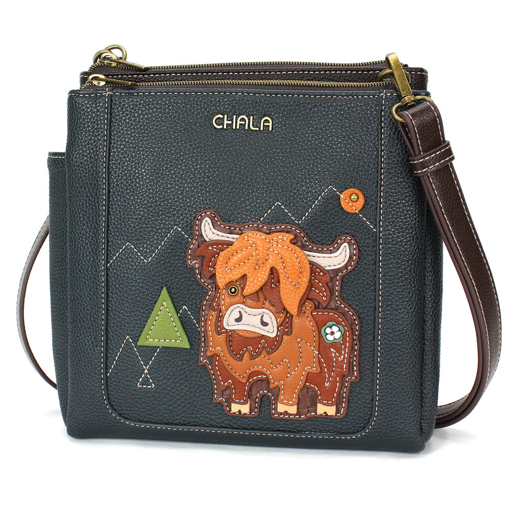 Chala Merry Messenger crossbody bag - Highland Cow design