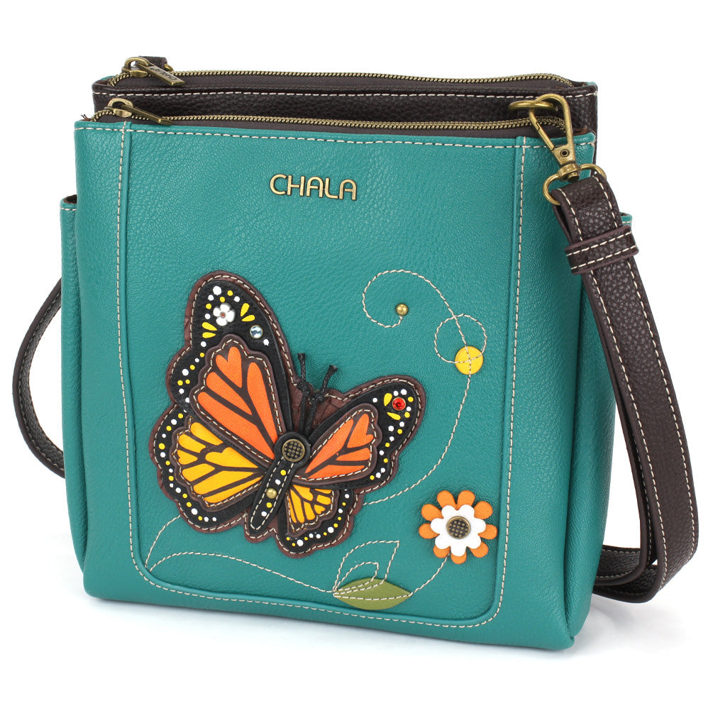 Chala Merry Messenger crossbody bag - Monarch Butterfly design