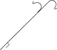 Erva 93" Tall Double Offset Shepherd's Hook - Narrow Base Staff (Pallets)