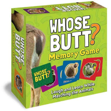 Whose Butt? Memory Game box by Stan Tekiela with animal matching cards