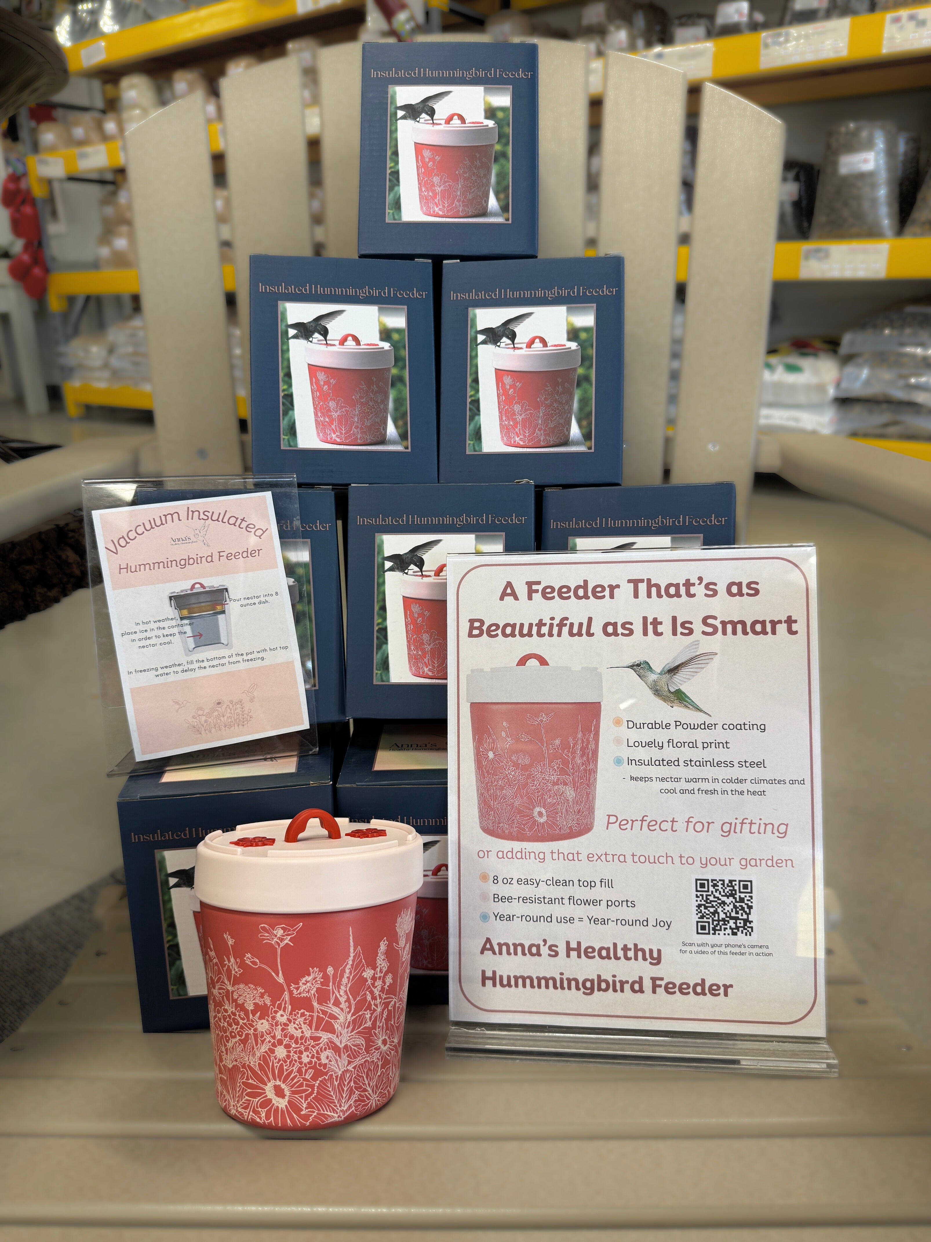 Anna's Healthy Hummingbird - Vacuum Insulated Feeder