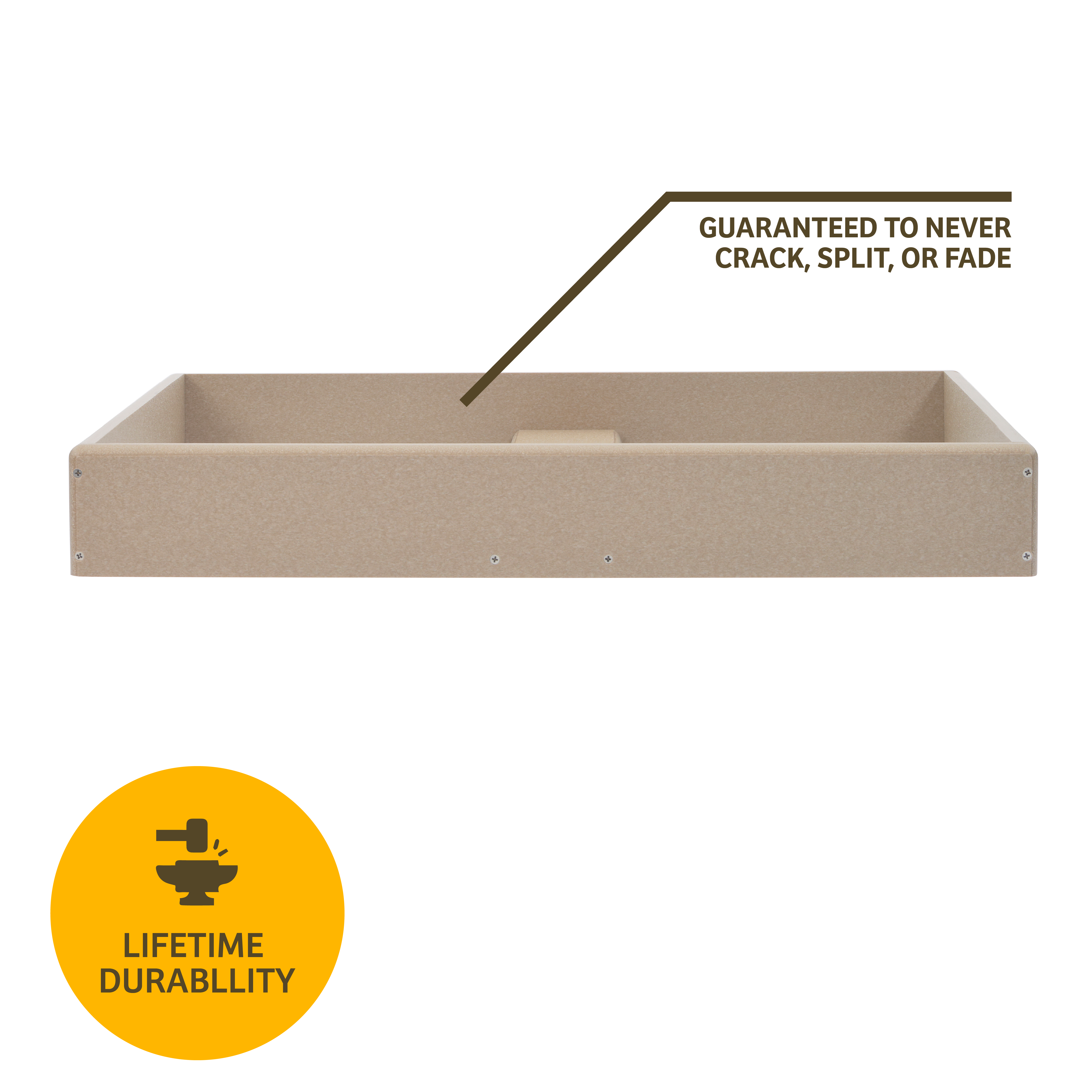 Birds Choice Seed Catcher Pole Mount Platform Feeder Taupe - infographic 2