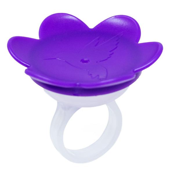 Hummer Ring Purple - hand-held hummingbird nectar feeder ring