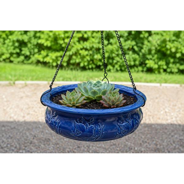 Ceramic Hanging Bird Feeder & Planter