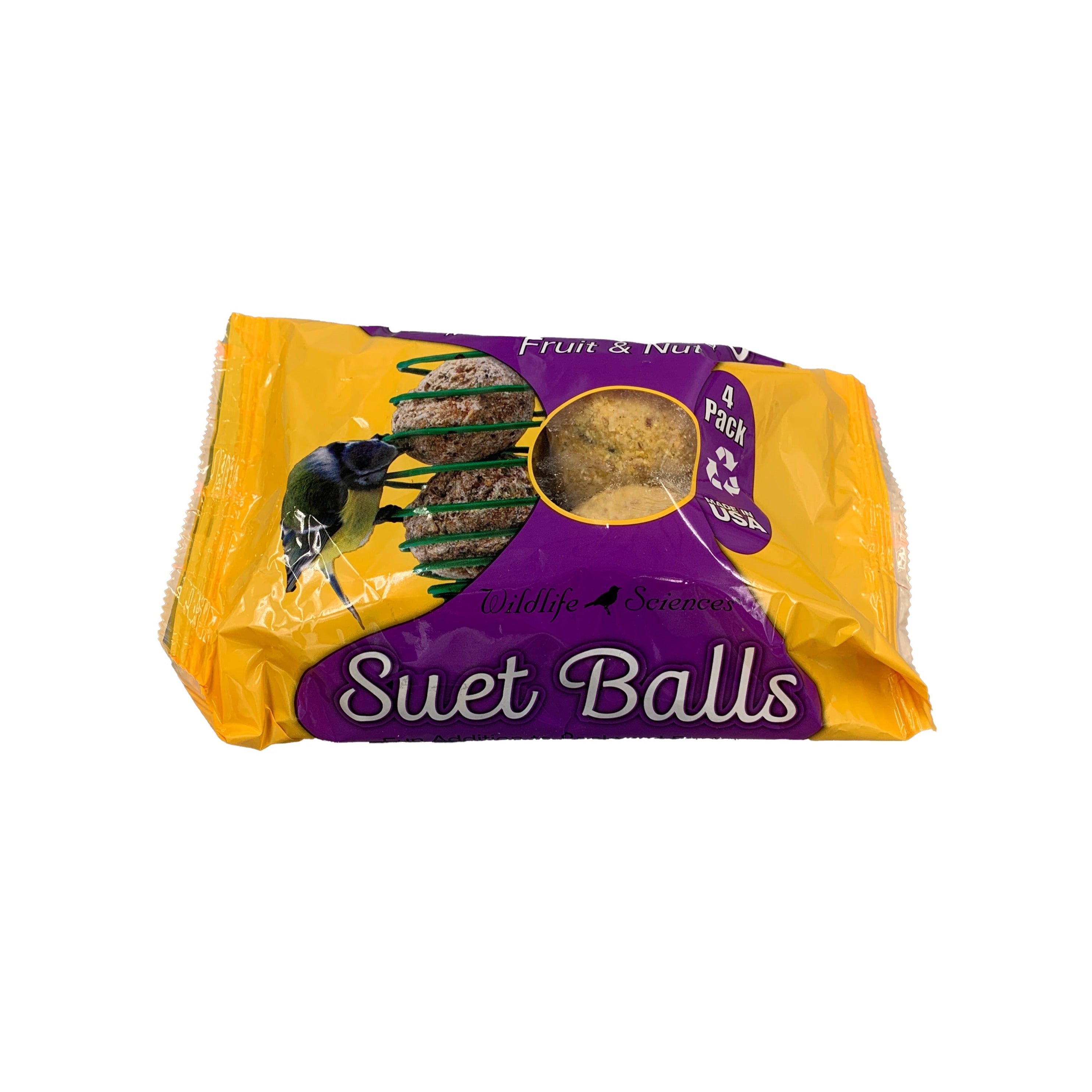 Fruit & Nut 4 Pack Suet Balls Wildlife Sciences