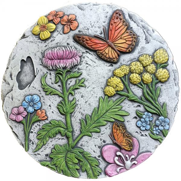 Stepping Stone - Flowers & Monarchs