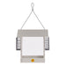 Tall Hopper Bird Feeder with Suet Cages - Sea Salt Recycled Plastic - front view
