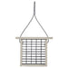 Green Solutions single cake suet feeder in Sea Salt recycled poly lumber, front view