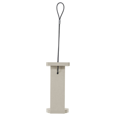 Sea Salt recycled plastic suet feeder with vinyl-coated suet cage screen open