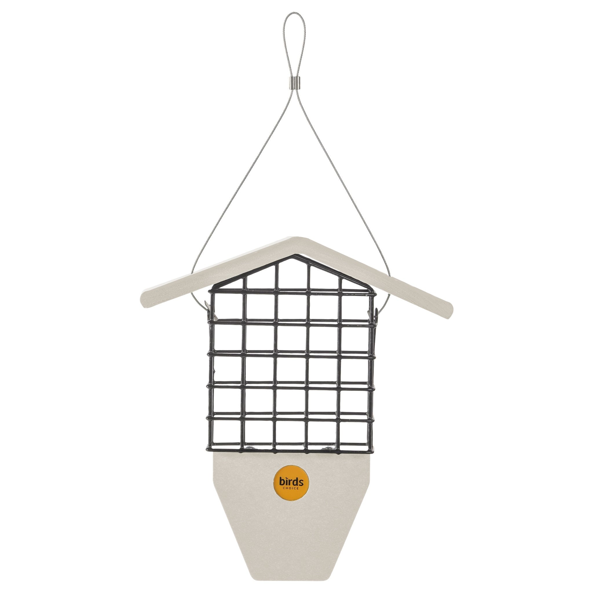 Single Suet w/ Tail Prop - Recycled Plastic Sea Salt - front view