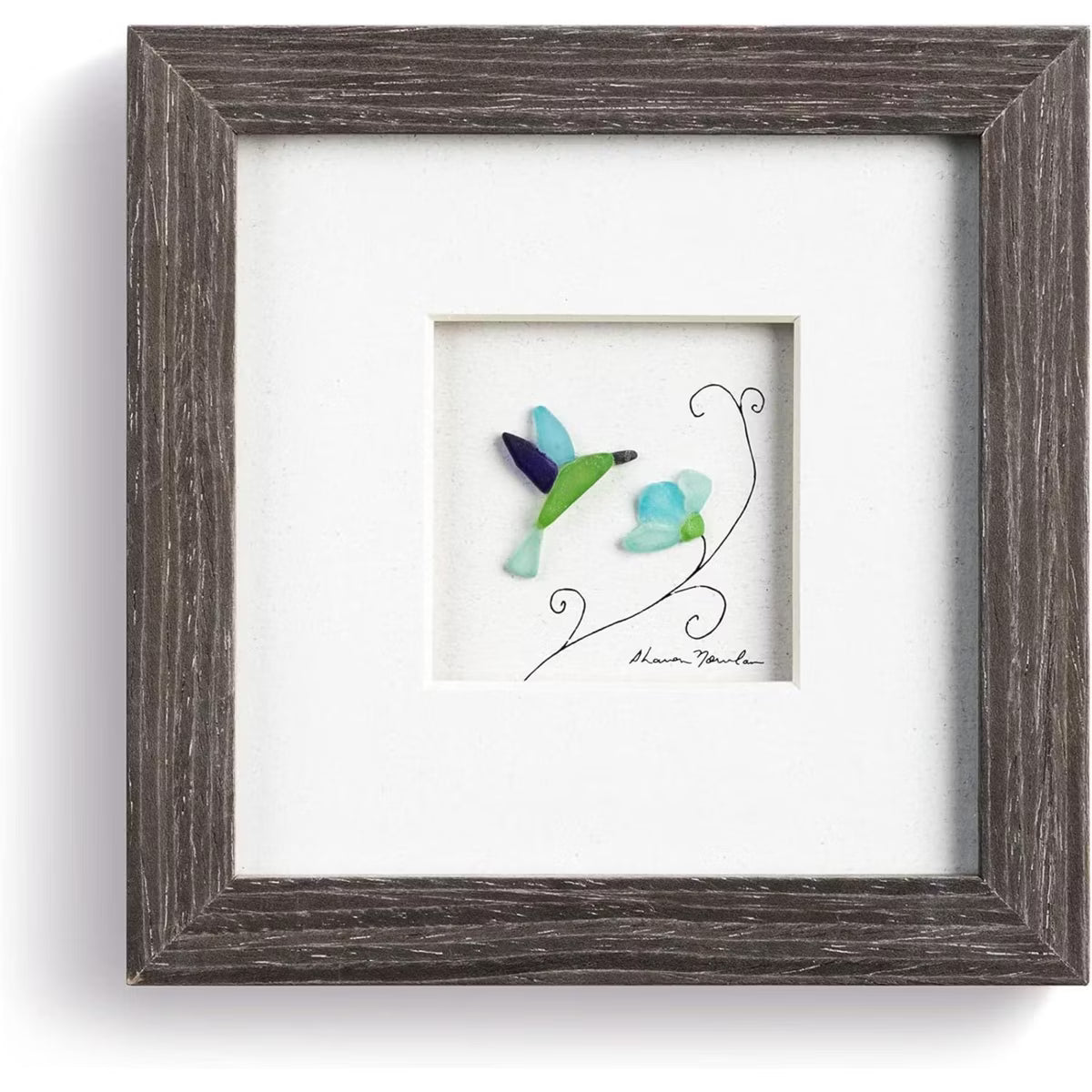 DEMDACO Tiny Moments Sea Stone Framed Art 6"x6"