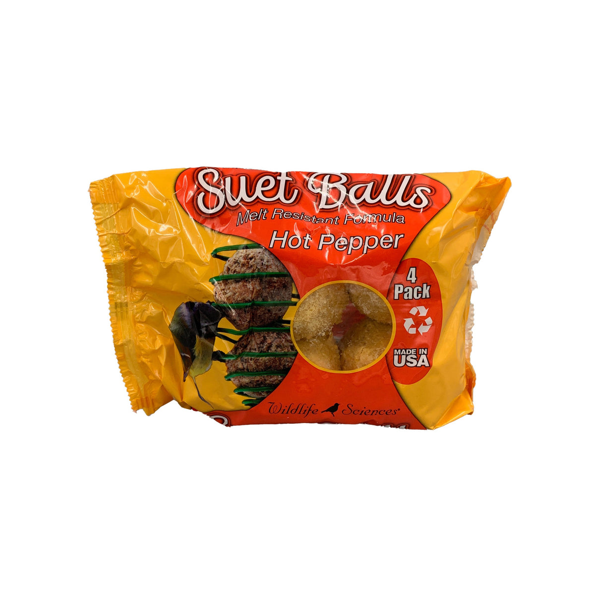Hot Pepper 4 Pack Suet Balls Wildlife Sciences — For the Wild Birds