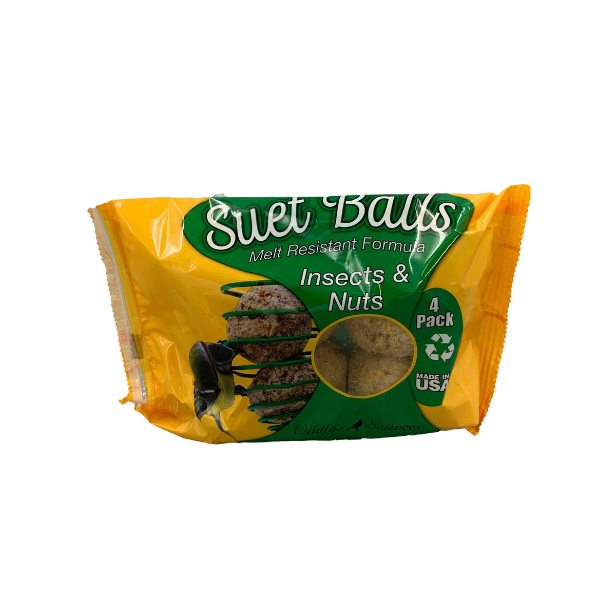 Insects & Nuts 4 Pack Suet Balls Wildlife Sciences — For the Wild Birds