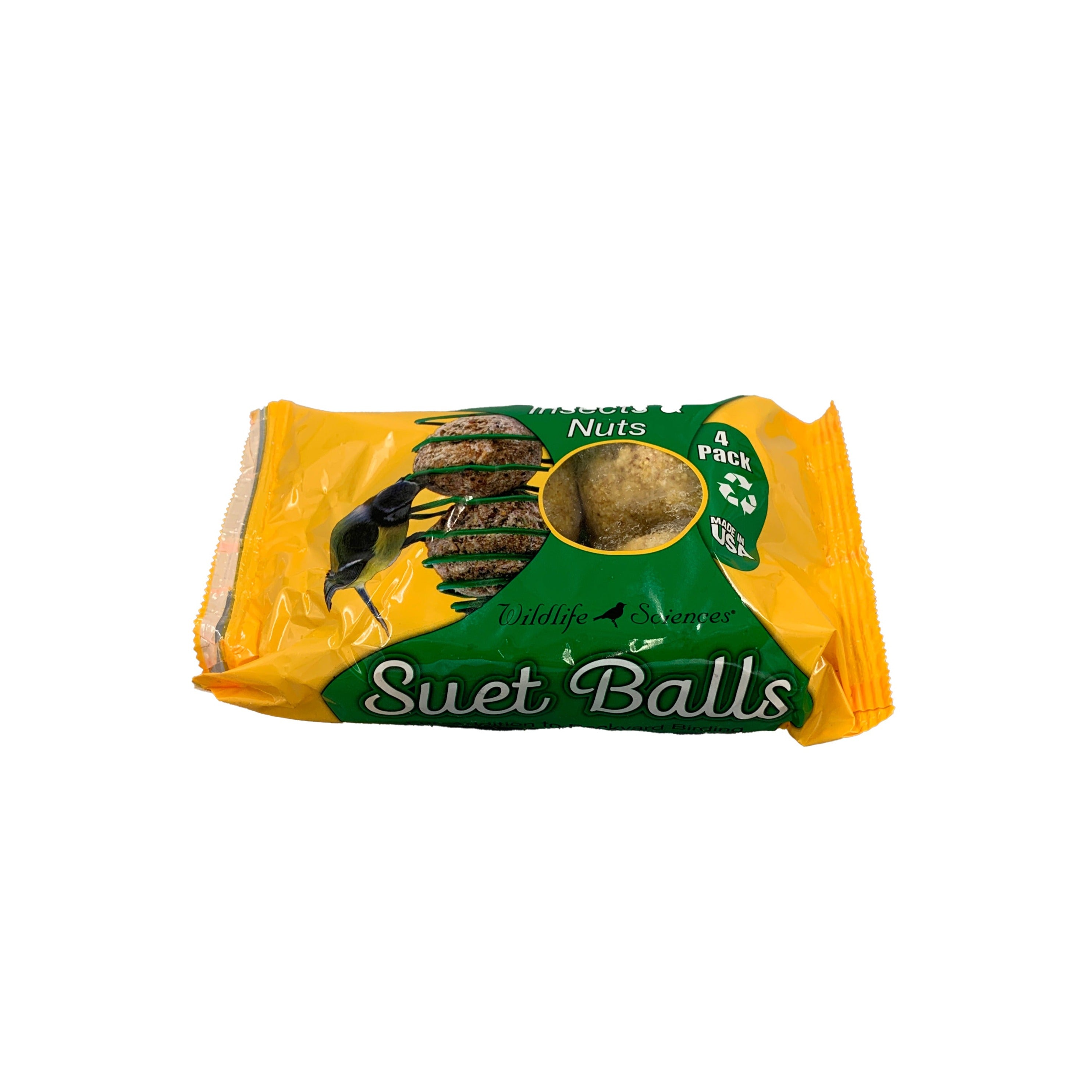 Insects & Nuts 4 Pack Suet Balls Wildlife Sciences